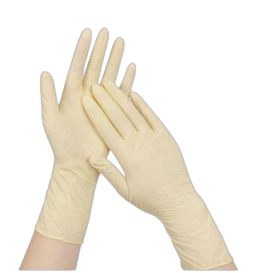 Disposable latex protective gloves
