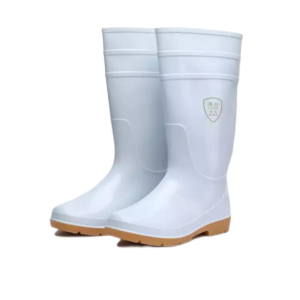 White rain boots